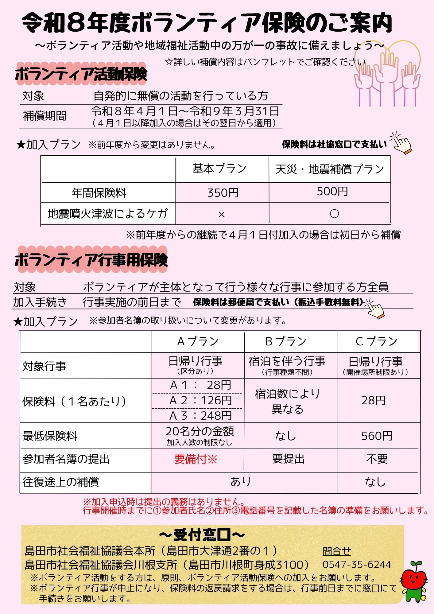 ボランティア保険チラシ